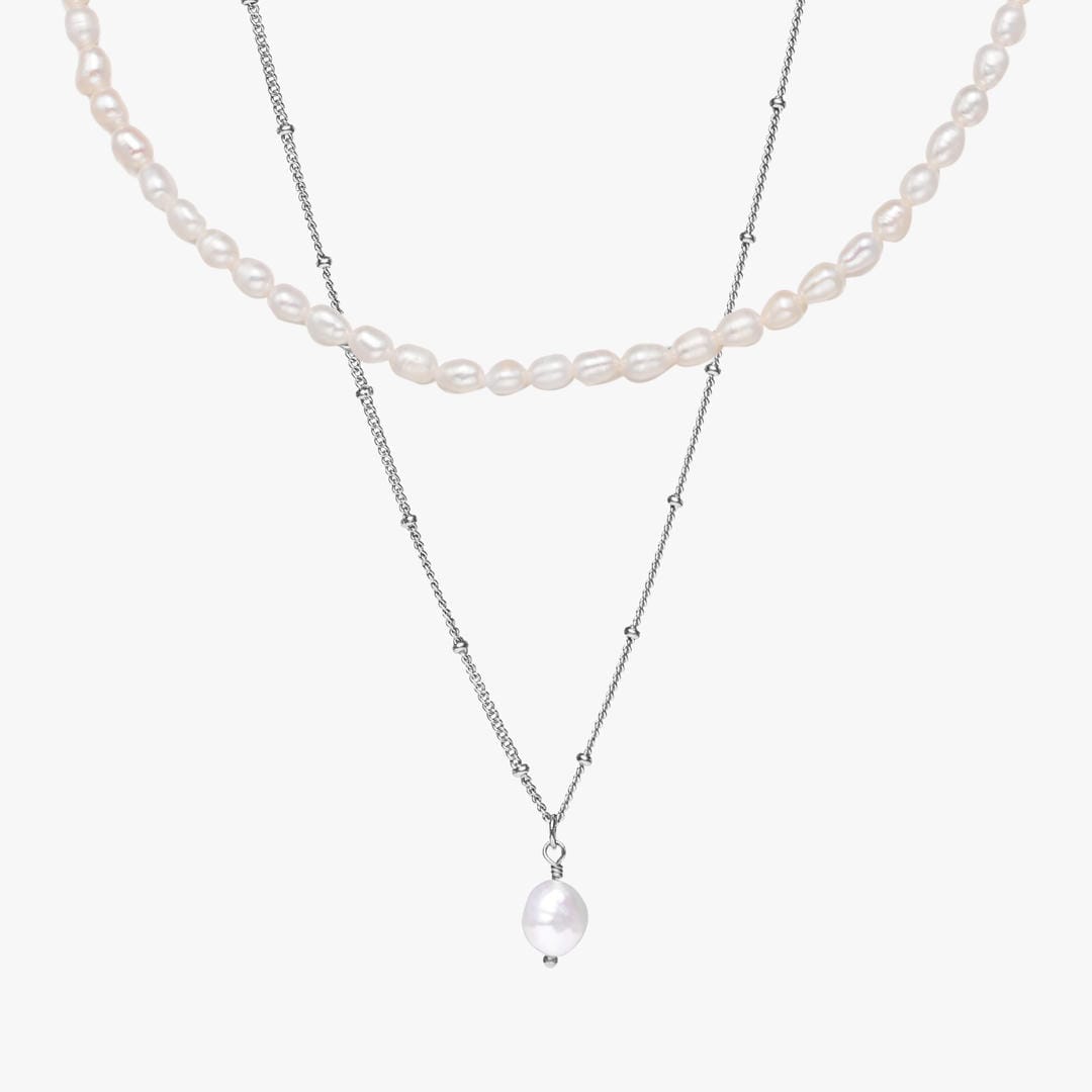 Conjunto de collares de perlas con armonía radiante — Carmen, Lucía & Rocío