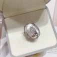 Anillo ajustable con brillo de perla – imagen 2