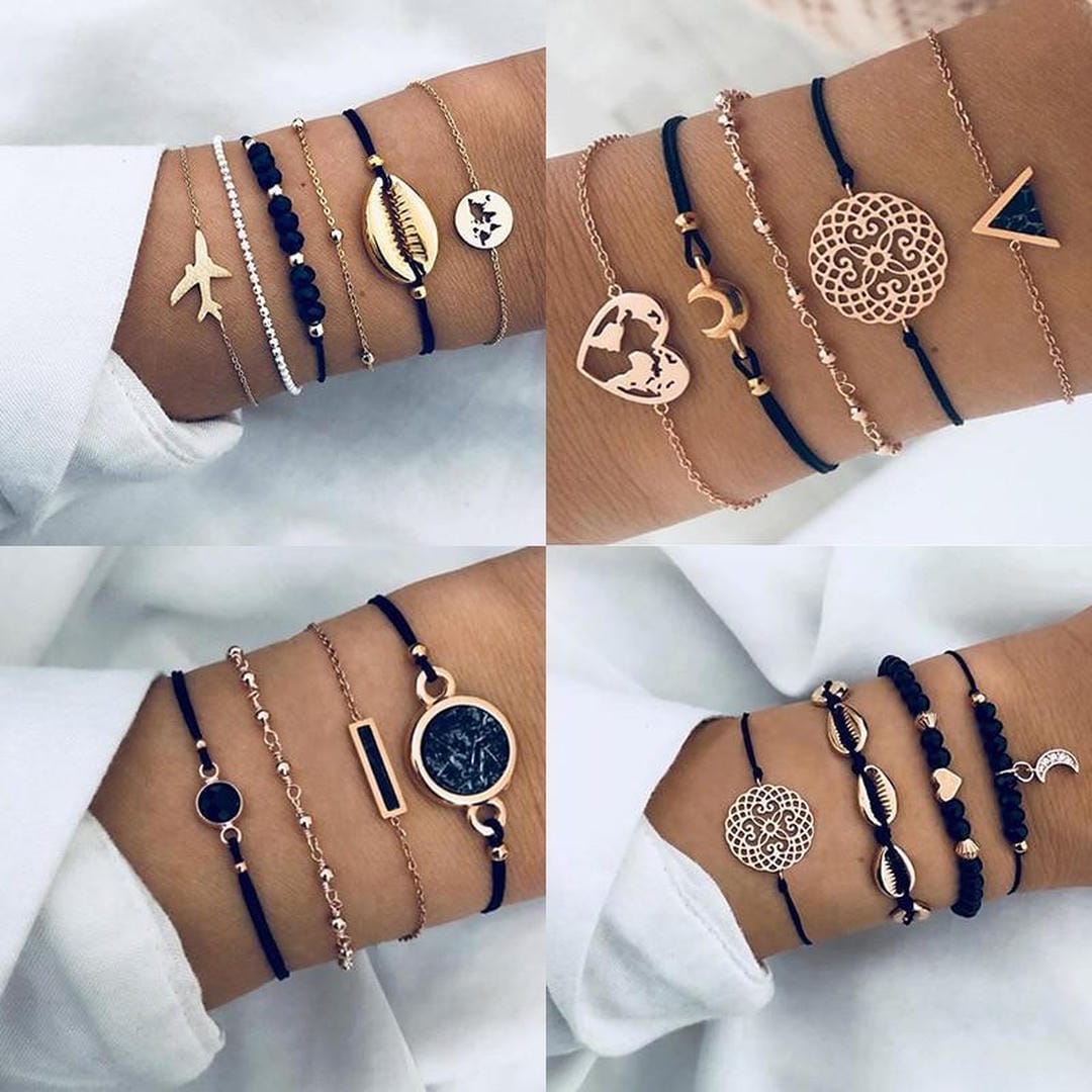 Set de 5 pulseras premium únicas