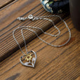 Collar corazón girasol – imagen 2