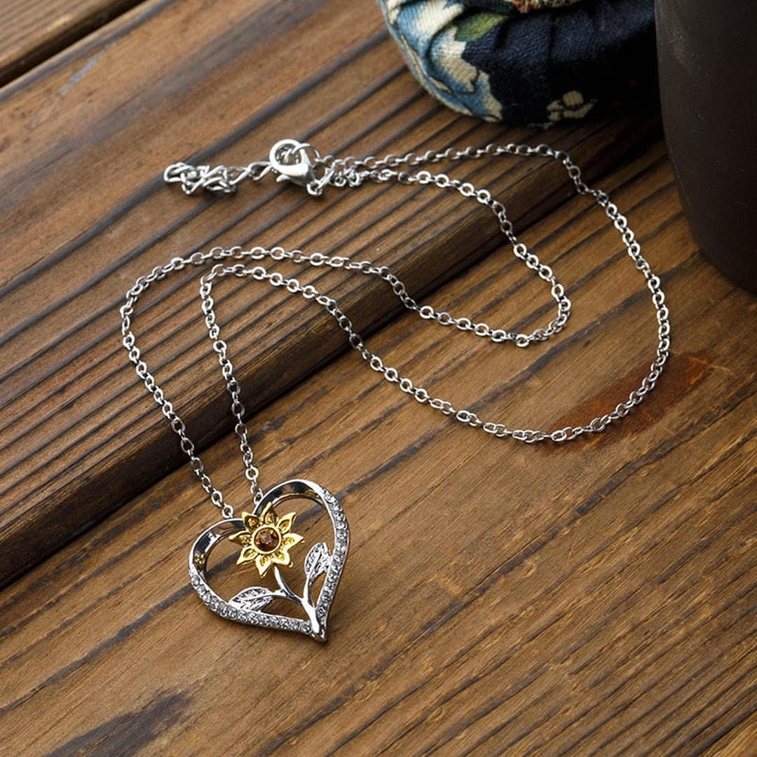 Collar corazón girasol – imagen 2