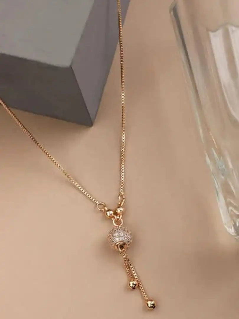 Collar colgante vintage dorado – imagen 2