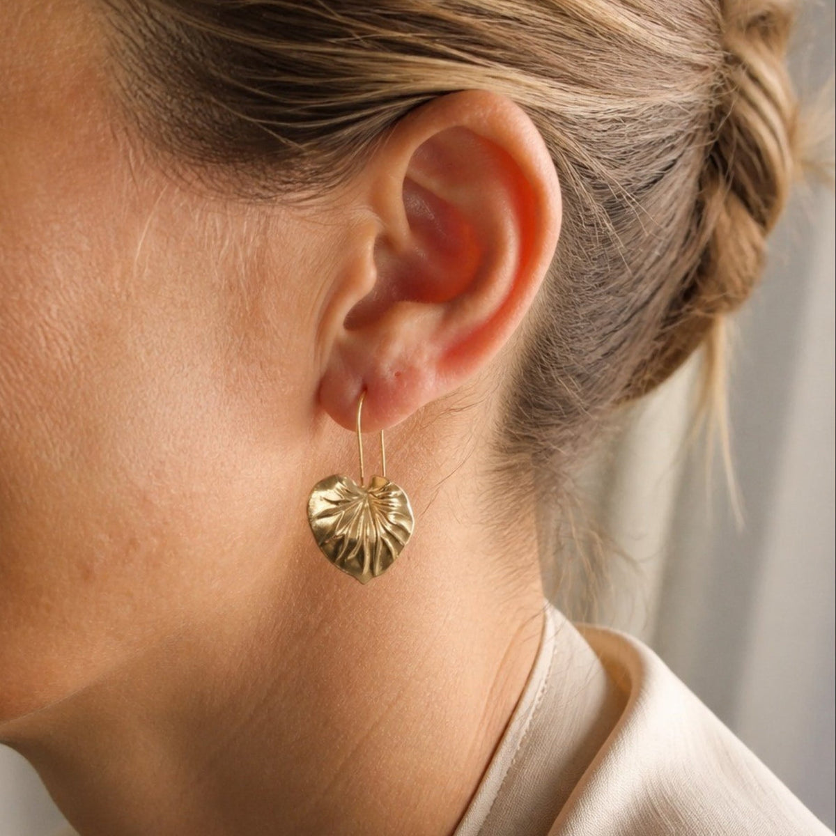 Pendientes colgantes de hoja de lujo