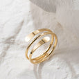 Anillo cuff martilleado Trendy Solace