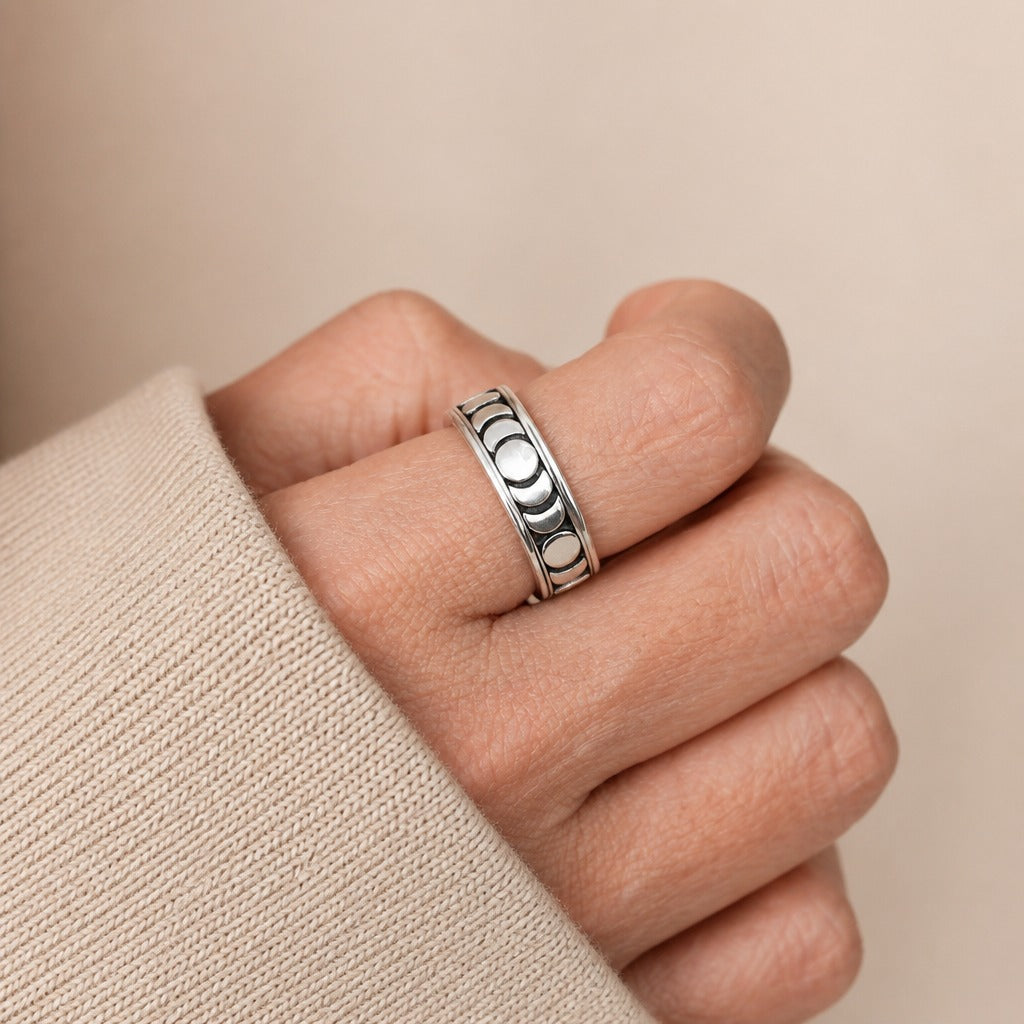 Anillo sello lunar celestial