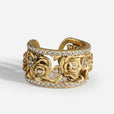 Anillo rosa vintage de puño