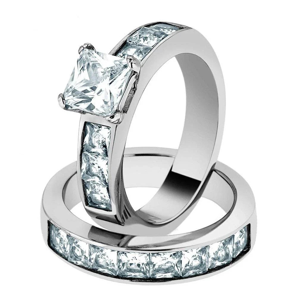 Anillo vintage de plata con cristal – imagen 2