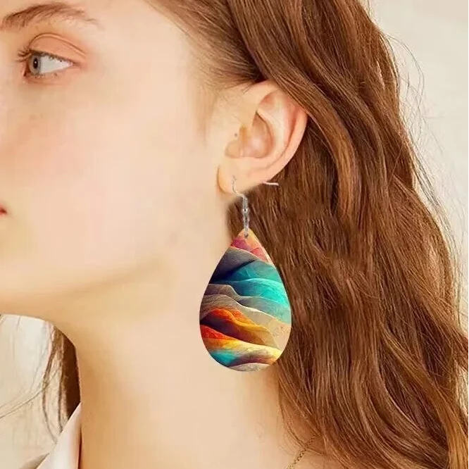 Pendientes colgantes de colores vibrantes – imagen 2