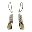 Pendientes largos vintage con hoja y luna – imagen 3