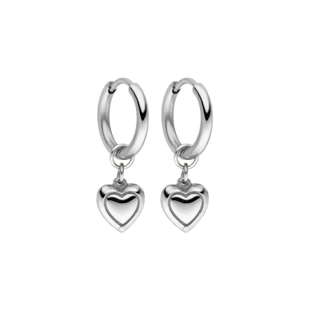 Pendientes de corazón elegantes con brillo – imagen 3