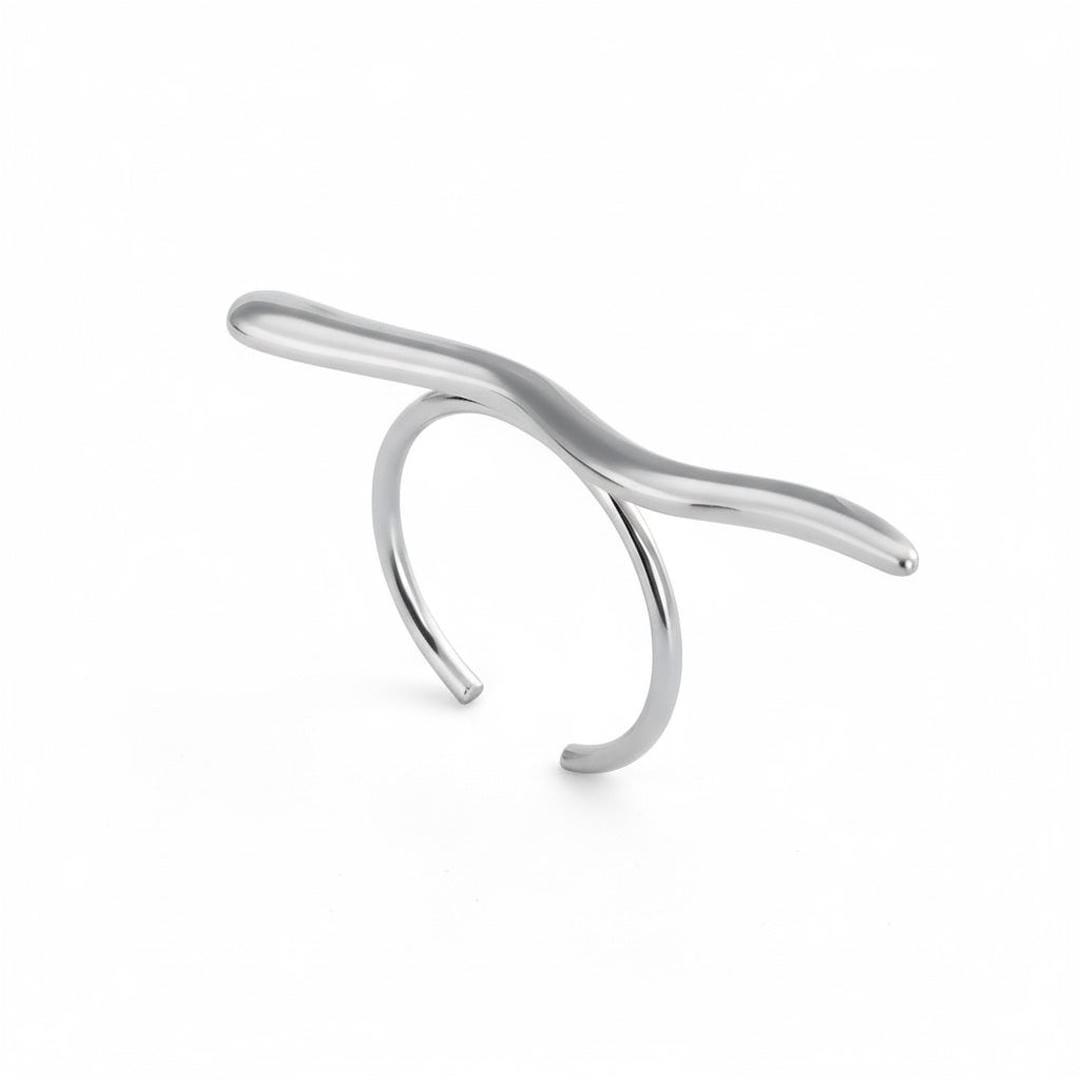 Anillo minimalista de rama dorada – imagen 4