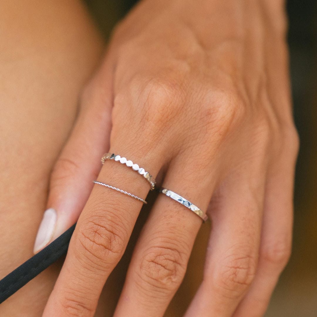 Conjunto de tres anillos de uso diario — Carmen, Lucía & Rocío