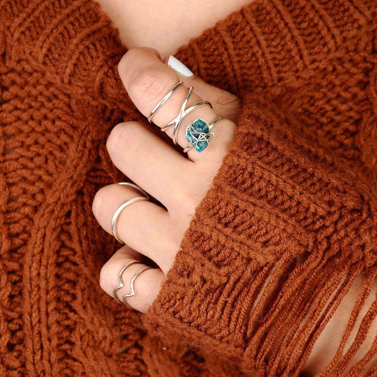Anillo de apatito envuelto en alambre – imagen 3