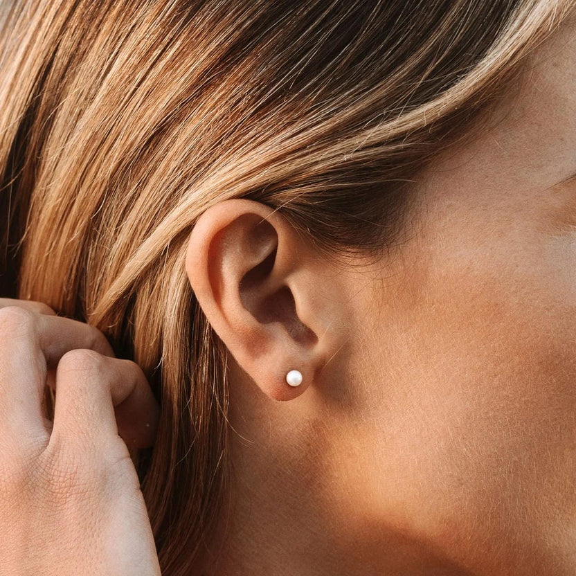 Pendientes de perla de agua dulce