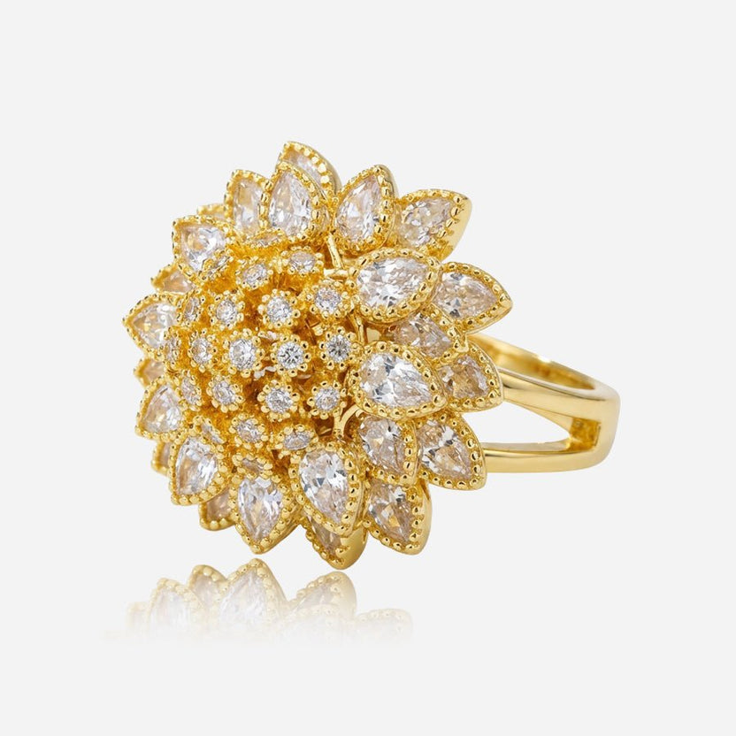 Anillo vintage Sunflare Bloom