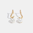 Pendientes de oro Pearl Wave – imagen 3