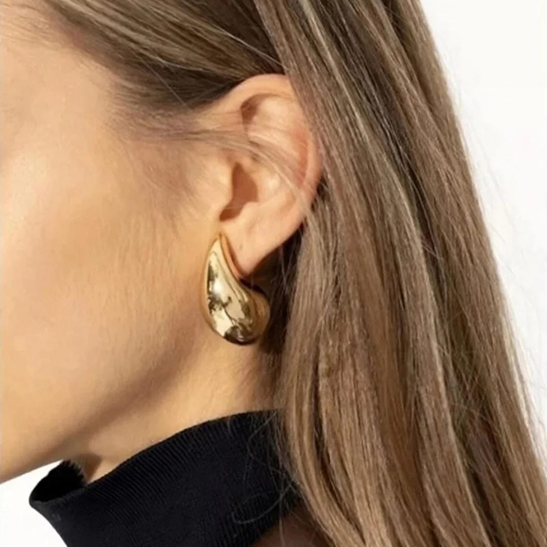 Pendientes de botón en forma de gota luminosos – imagen 6