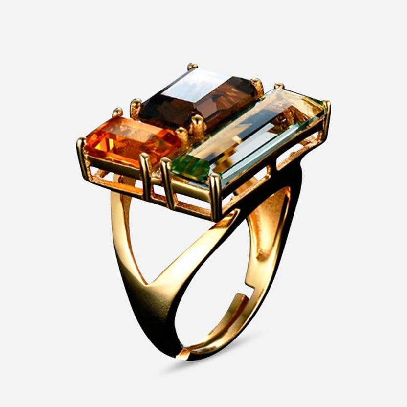 Anillo vintage Mirage tricolor