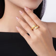 Anillo Llama Gemela de circonita – imagen 2