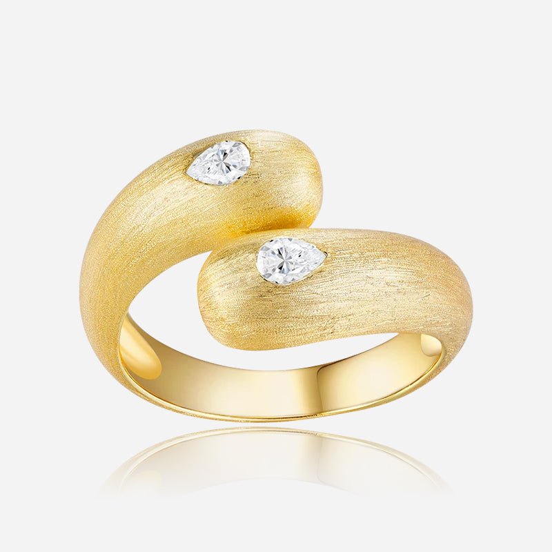 Anillo Llama Gemela de circonita