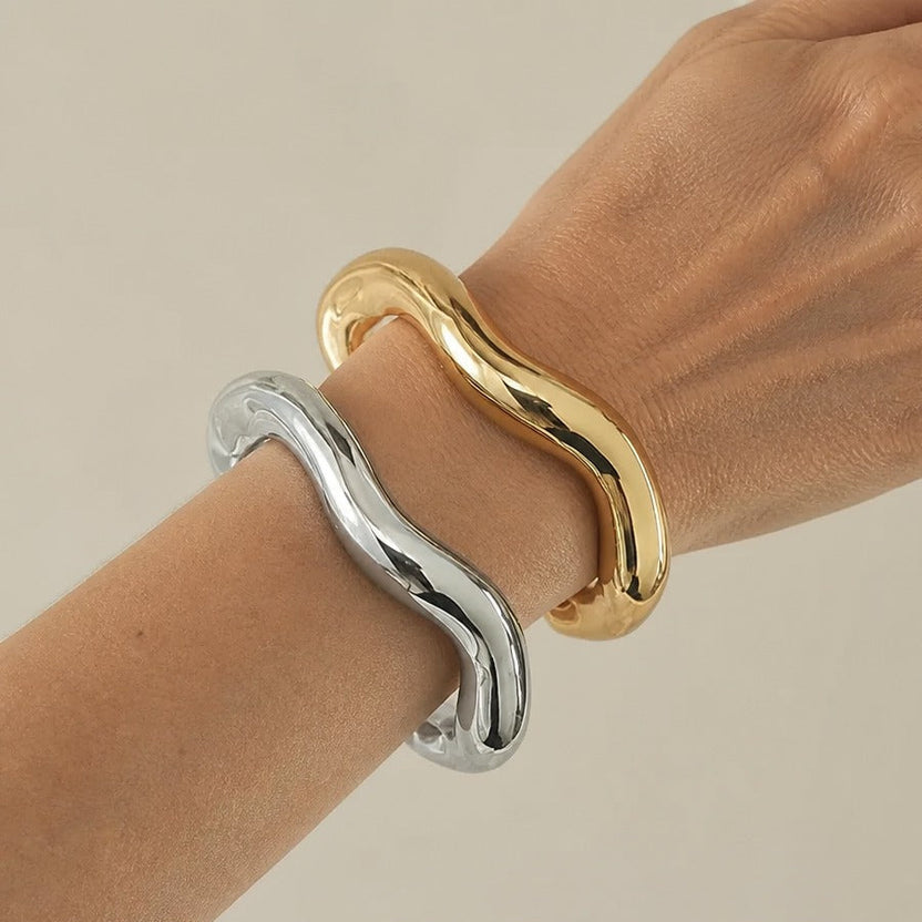 Brazalete abierto Celeste
