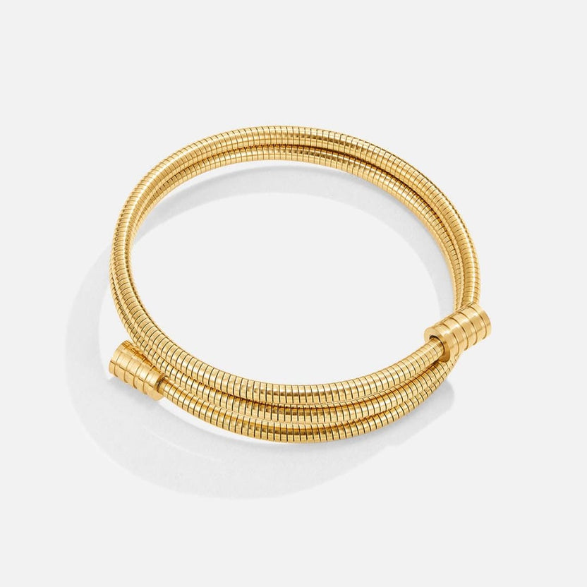 Pulsera dorada trenzada clásica