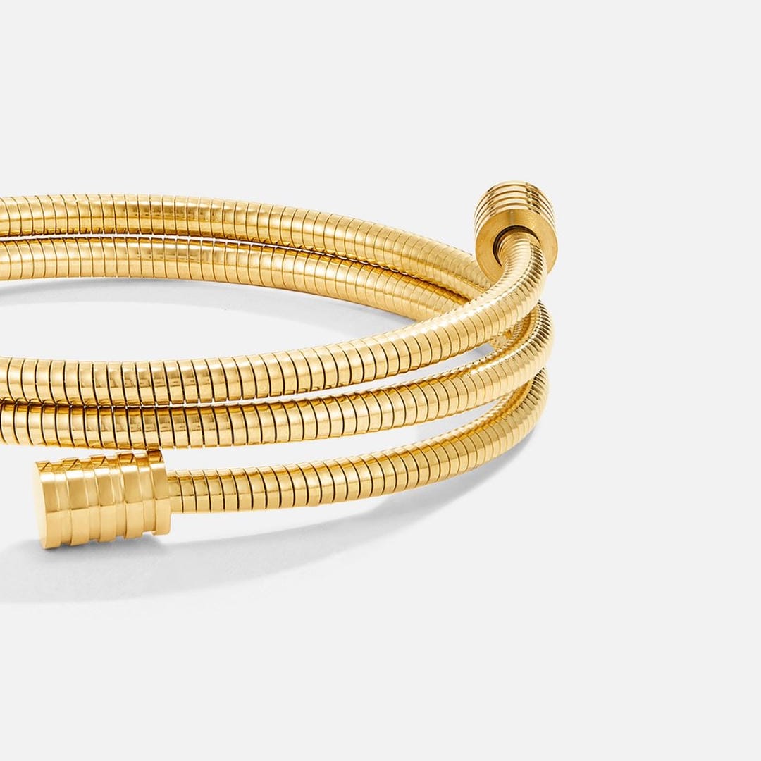 Pulsera dorada trenzada clásica – imagen 3
