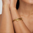 Pulsera dorada trenzada clásica – imagen 2