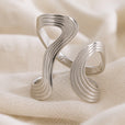 Anillo de banda ondulada Heritage – imagen 3