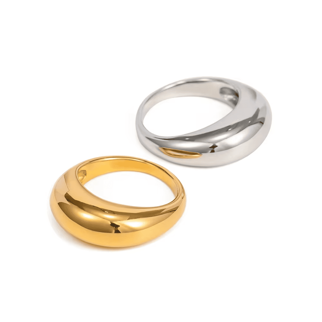 Anillo dorado atemporal en arco – imagen 5