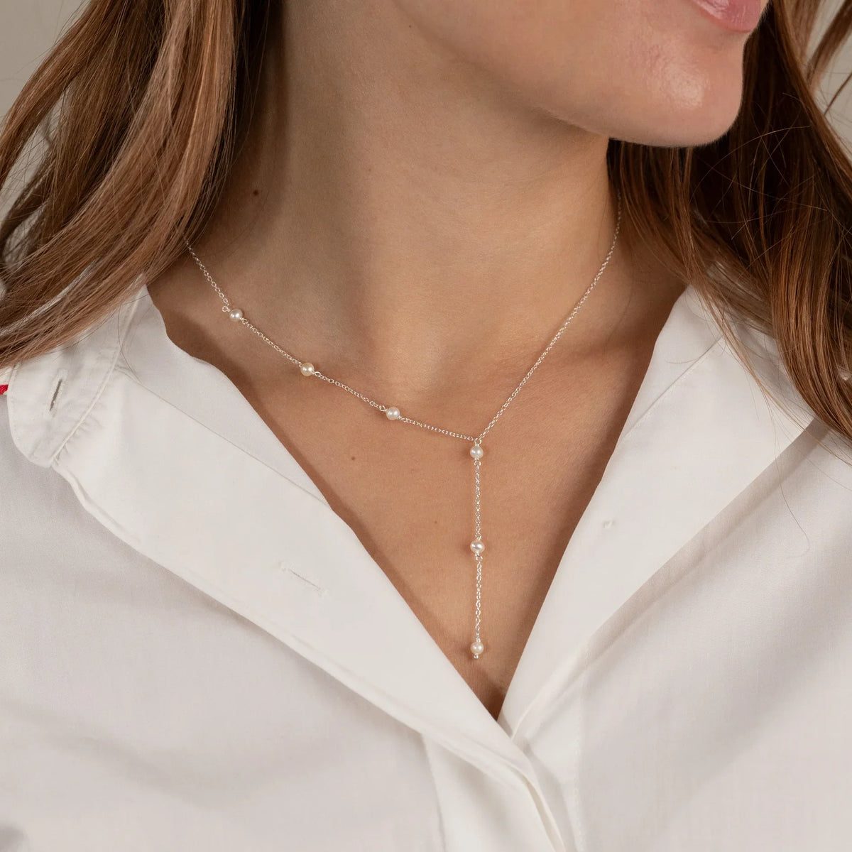 Collar vintage con colgante de perla